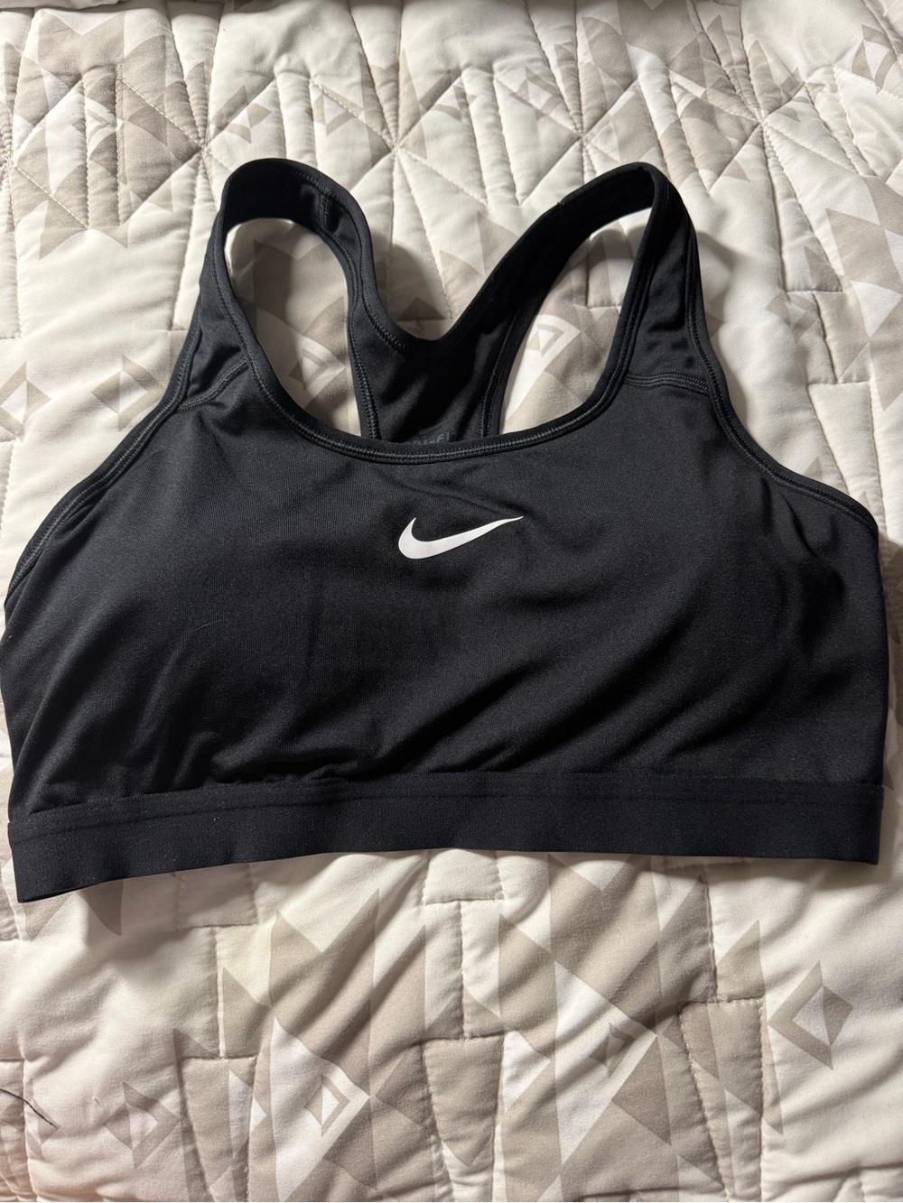 Nike Women's Black Dri-FIT Sports Bra- Large